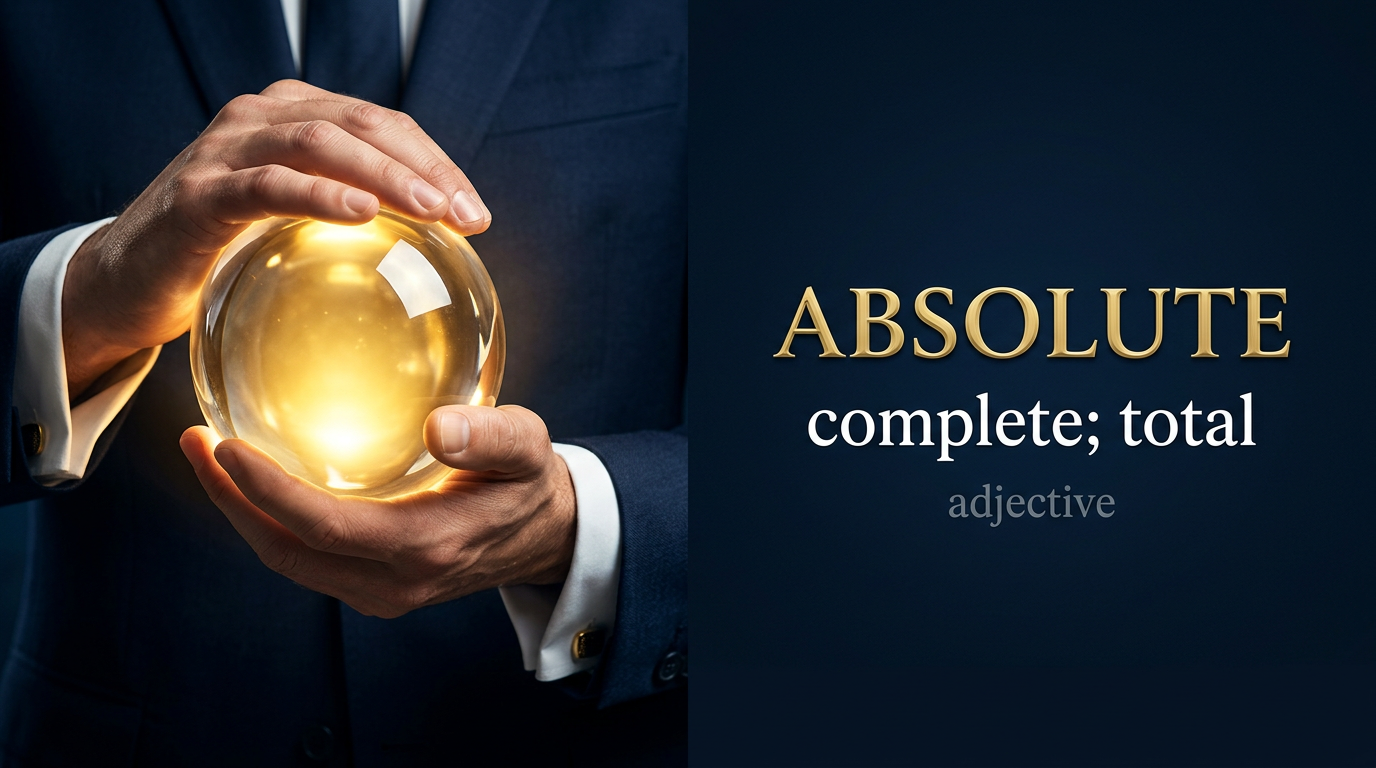 صورة توضيحية لمعنى كلمة Absolute (مطلق وتام)
