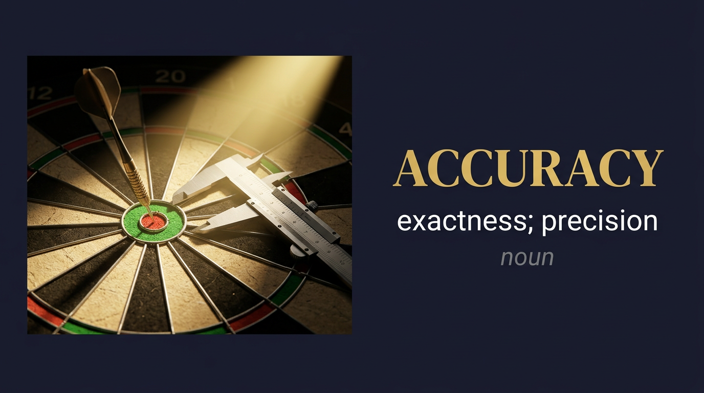 صورة توضيحية لمعنى كلمة Accuracy (دقة)
