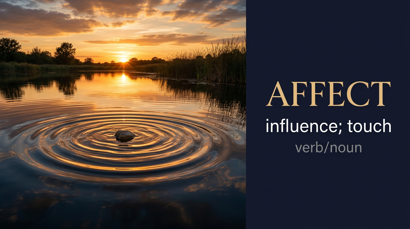 صورة توضيحية لمعنى كلمة Affect (يؤثر في)