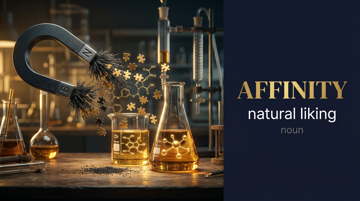 صورة توضيحية لمعنى كلمة Affinity (ميل / تقارب)