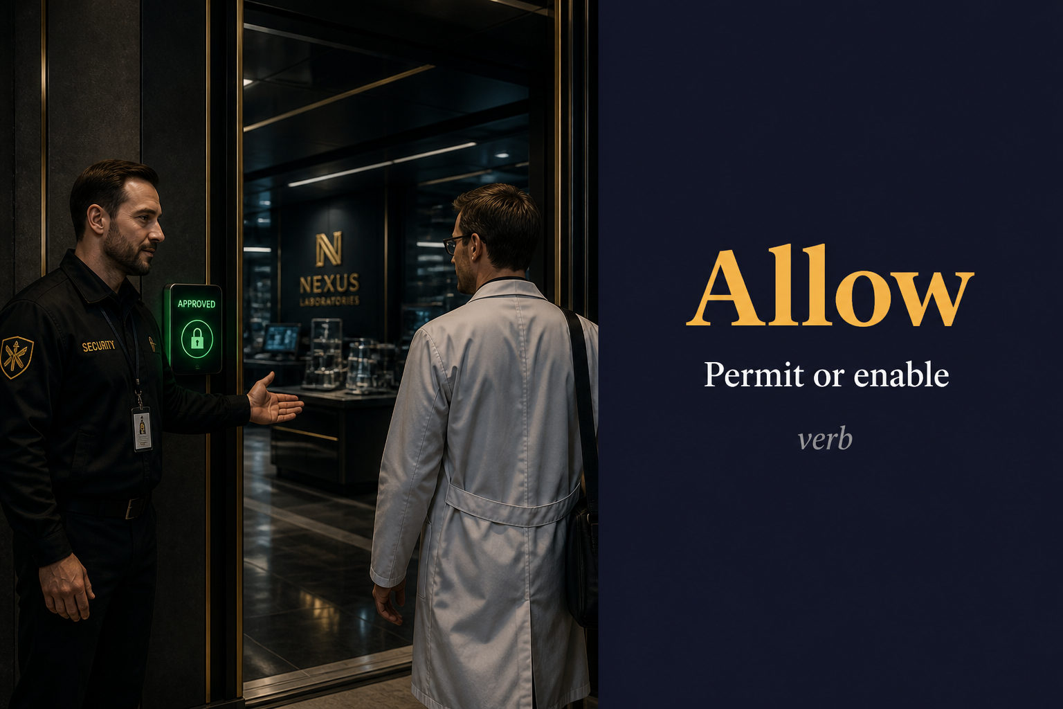 صورة توضيحية لمعنى كلمة Allow (يسمح)