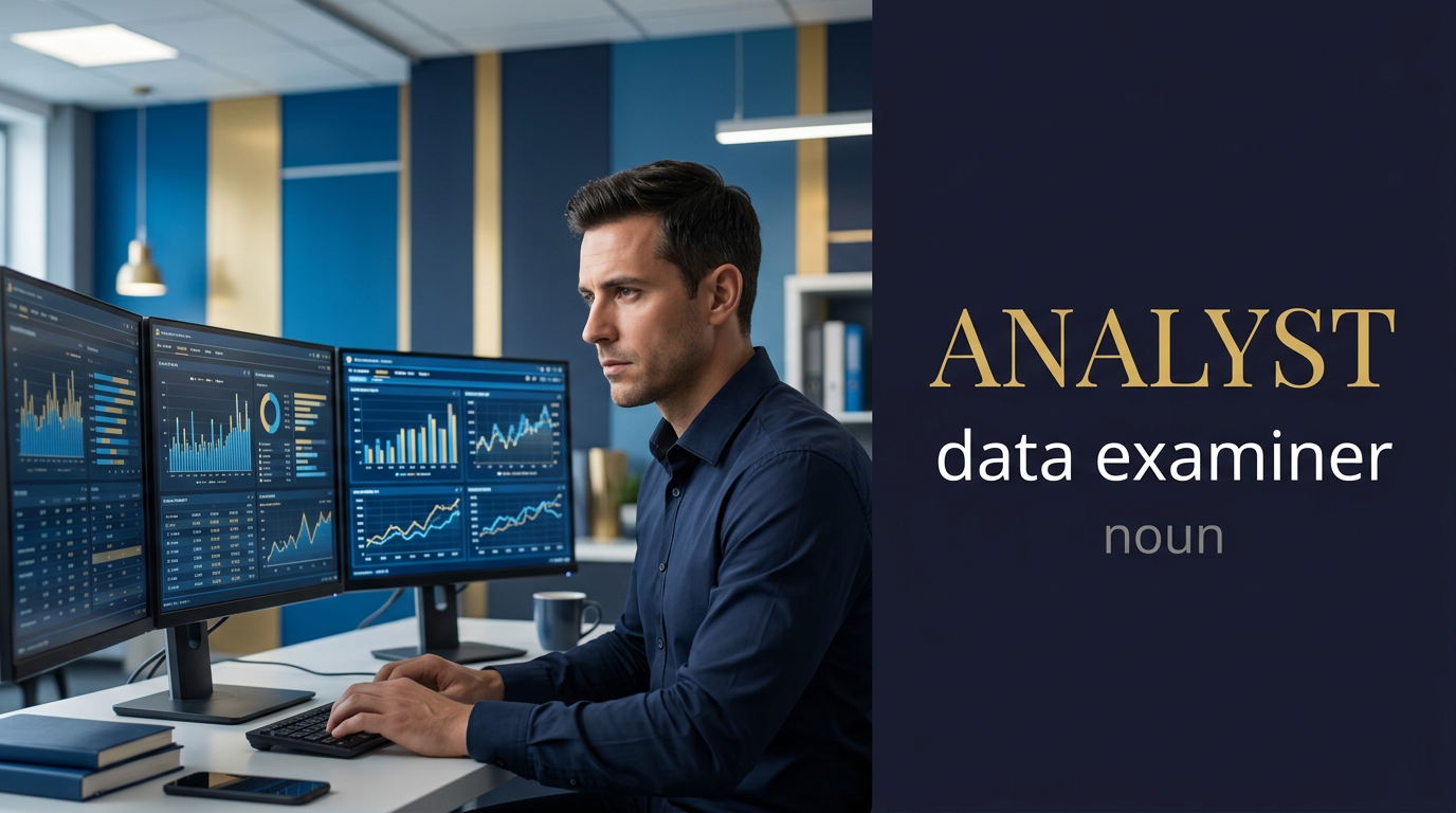 Analyst (محلل أو خبير) — illustrated meaning of the English word Analyst on GL Dictionary