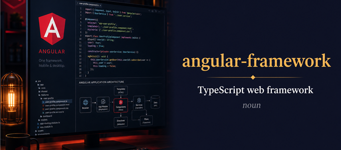صورة توضيحية لمعنى كلمة Angular Framework (إطار Angular)