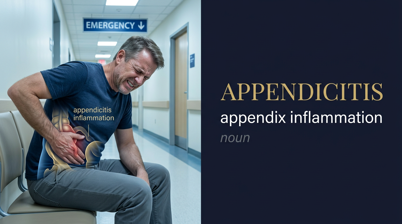 صورة توضيحية لمعنى كلمة Appendicitis (التهاب الزائدة الدودية)