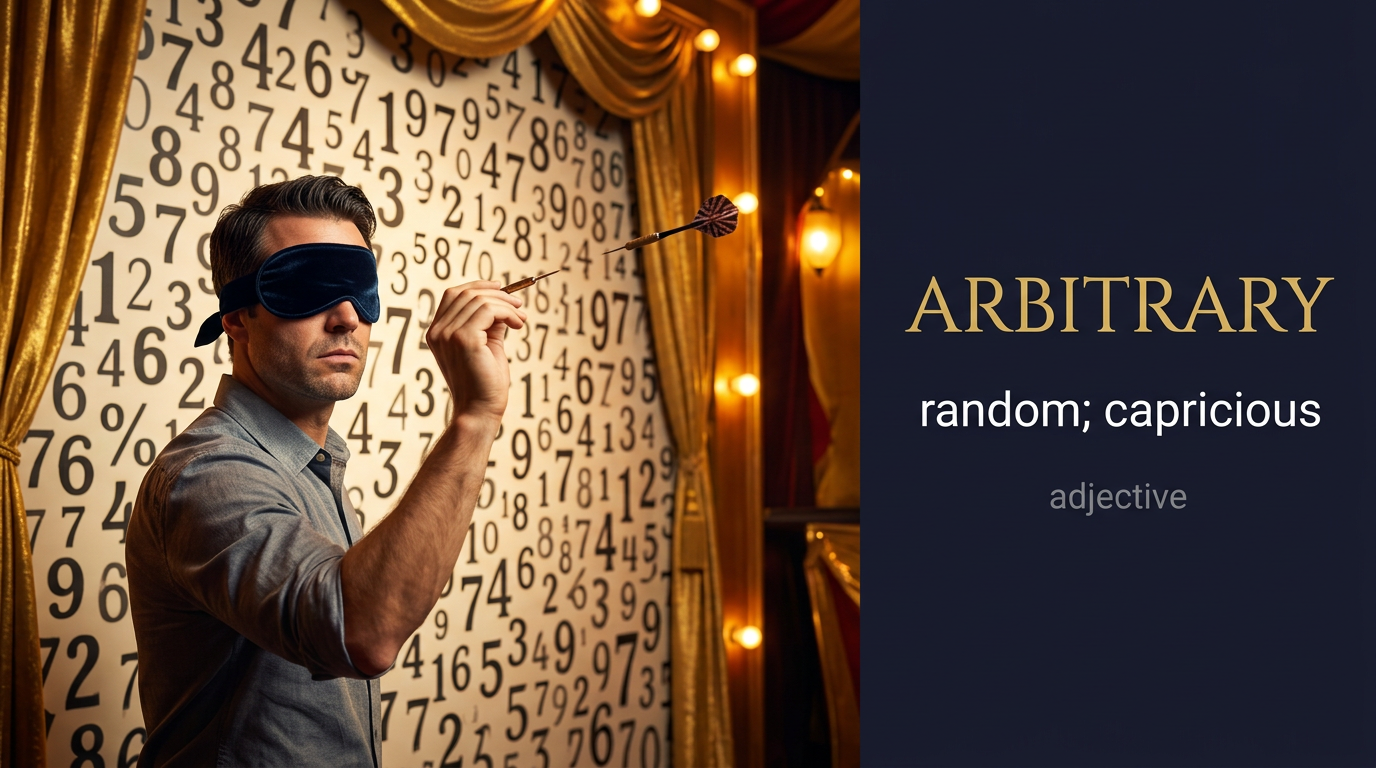 صورة توضيحية لمعنى كلمة Arbitrary (عشوائي أو تعسفي)