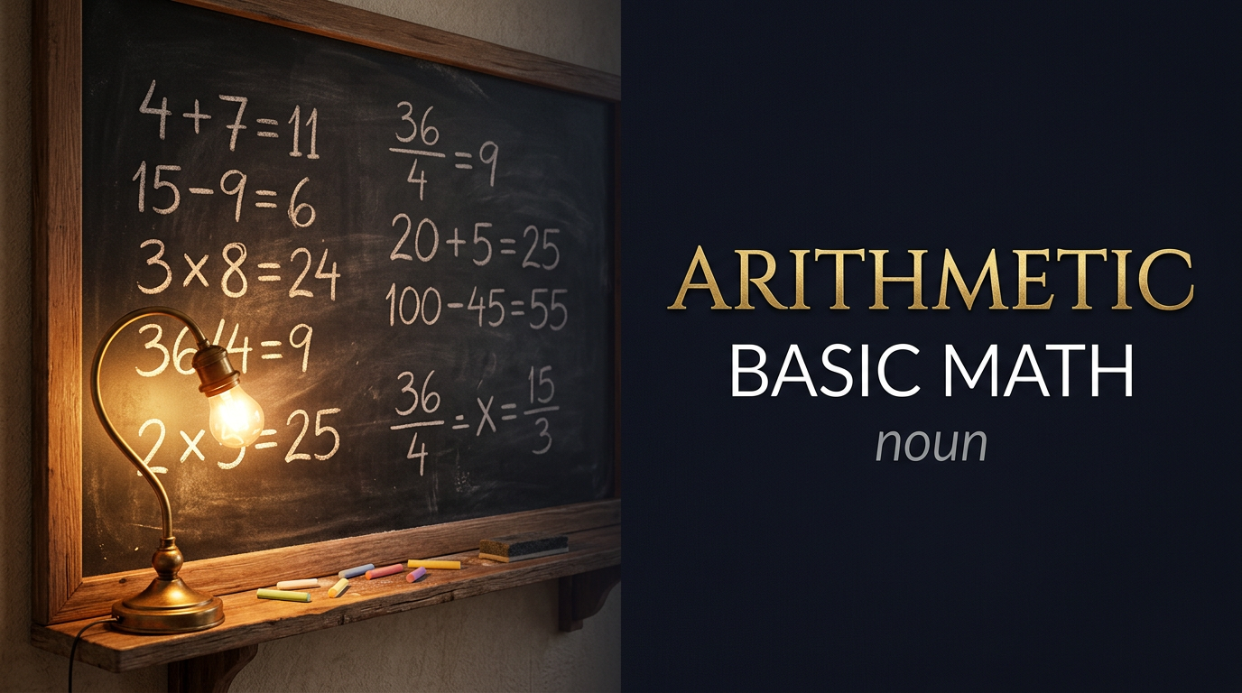 صورة توضيحية لمعنى كلمة Arithmetic (علم الحساب)