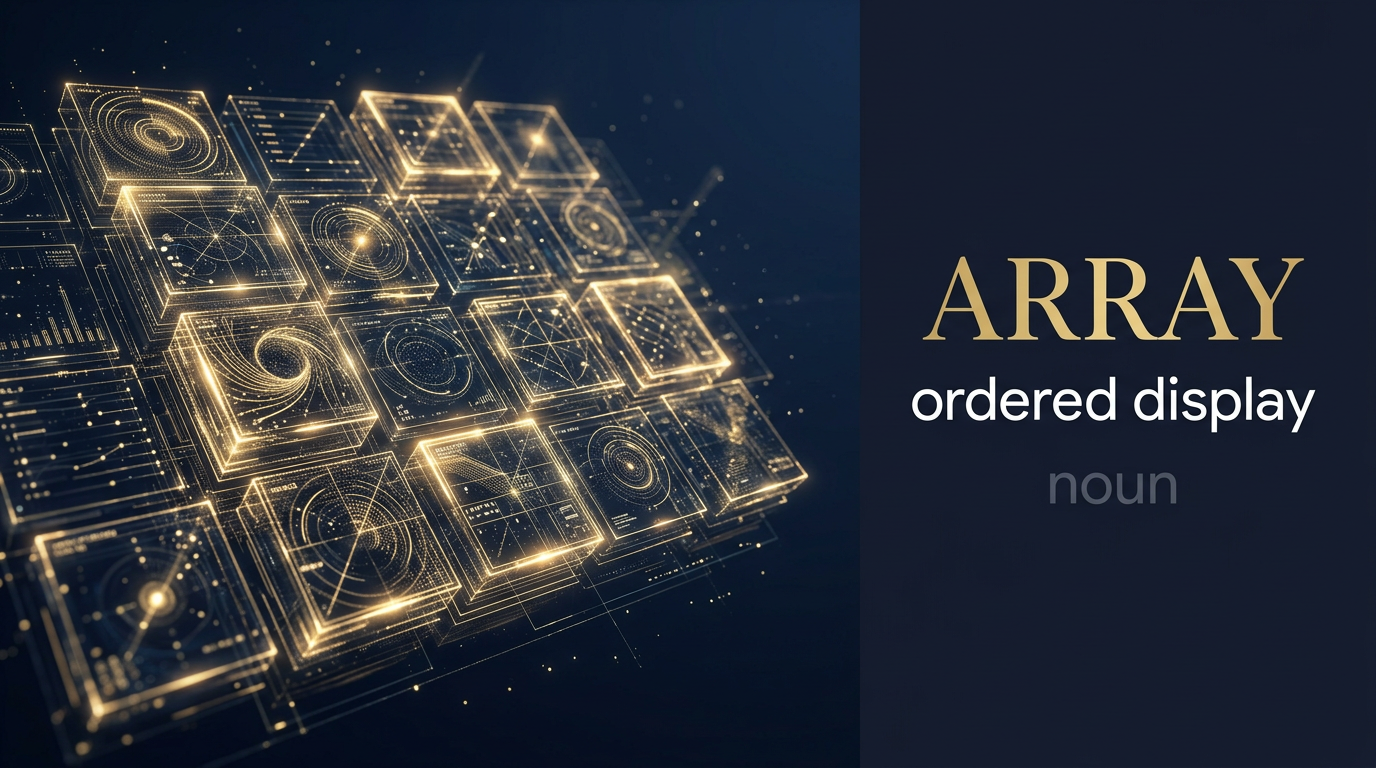 صورة توضيحية لمعنى كلمة Array (مصفوفة أو ترتيب)