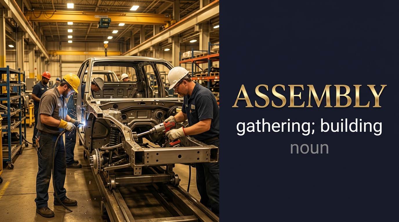 صورة توضيحية لمعنى كلمة Assembly (تجمع أو اجتماع)