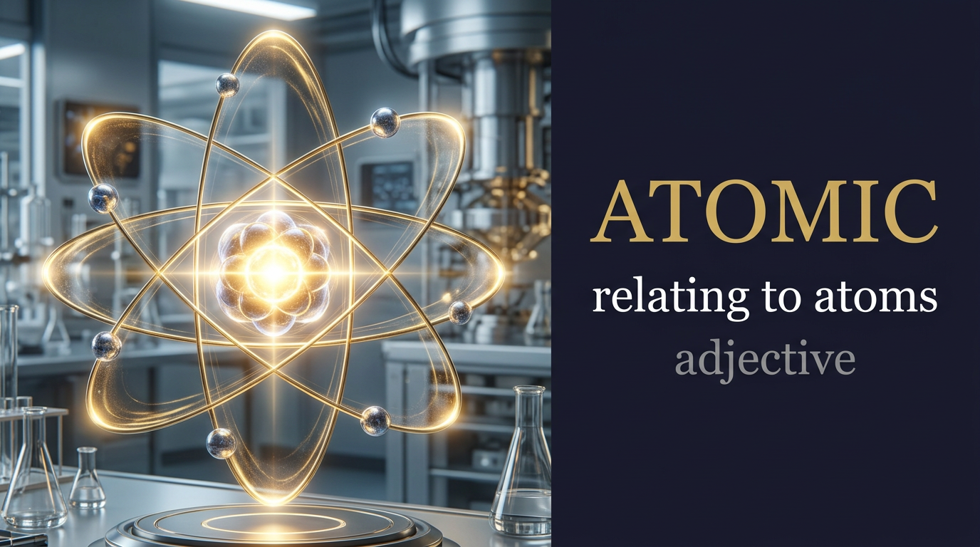 Atomic (ذري أو متعلق) — illustrated meaning of the English word Atomic on GL Dictionary