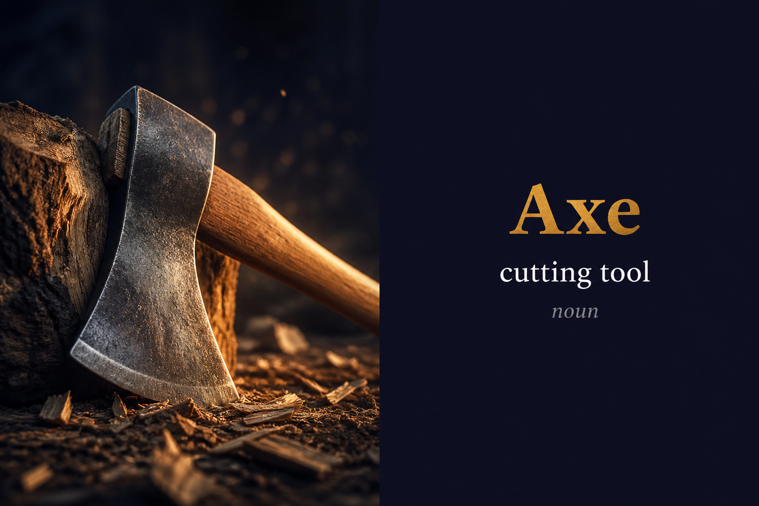 صورة توضيحية لمعنى كلمة Axe (فأس)