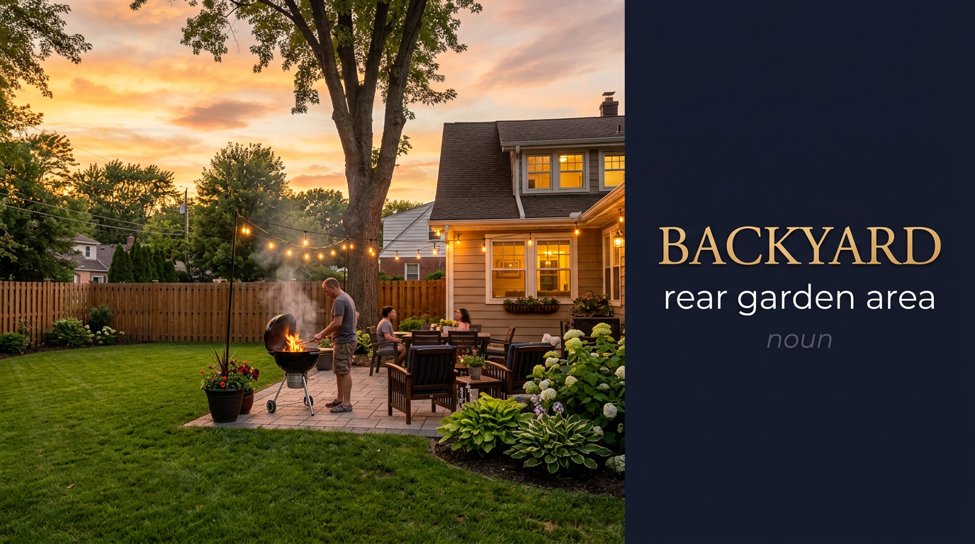صورة توضيحية لمعنى كلمة Backyard (مساحة خلفية منزلية مفتوحة)