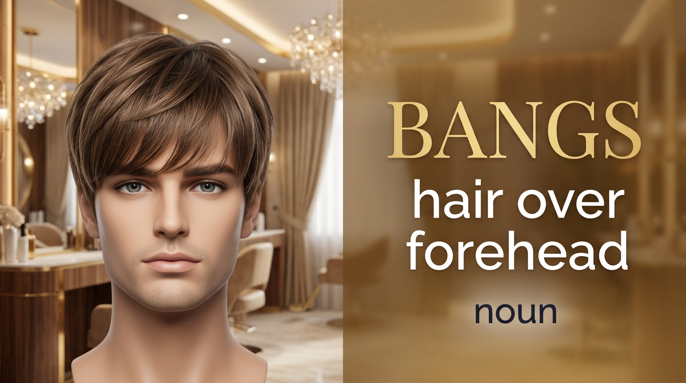 صورة توضيحية لمعنى كلمة Bangs (خصلة شعر أمامية مقصوصة)
