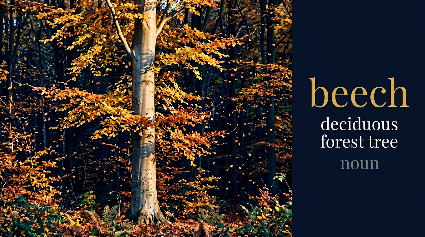 Beech (شجرة زان صلبة الخشب) — illustrated meaning of the English word Beech on GL Dictionary