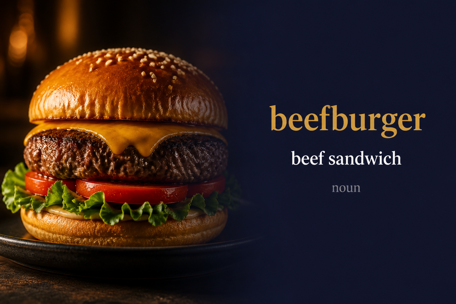 صورة توضيحية لمعنى كلمة Beefburger (برغر لحم بقر)