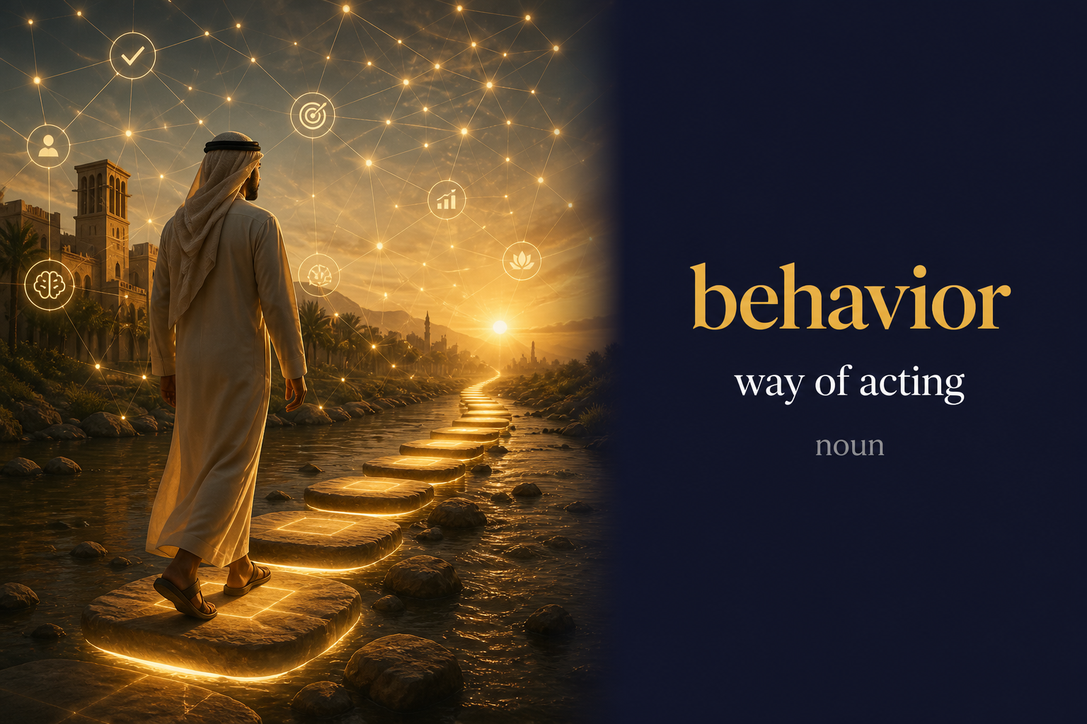 صورة توضيحية لمعنى كلمة Behavior (سلوك)