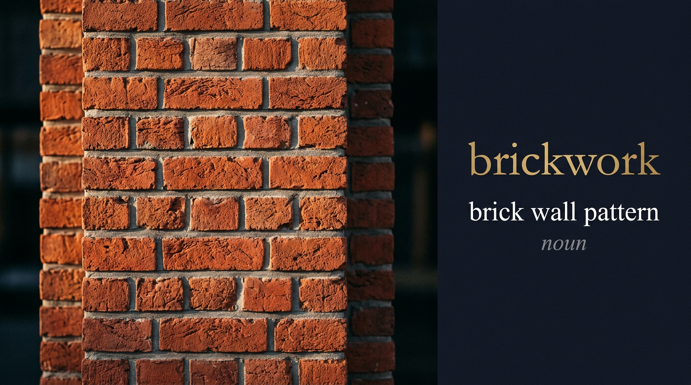صورة توضيحية لمعنى كلمة Brickwork (تركيب الطوب المتجاور بنمط إنشائي مترابط)