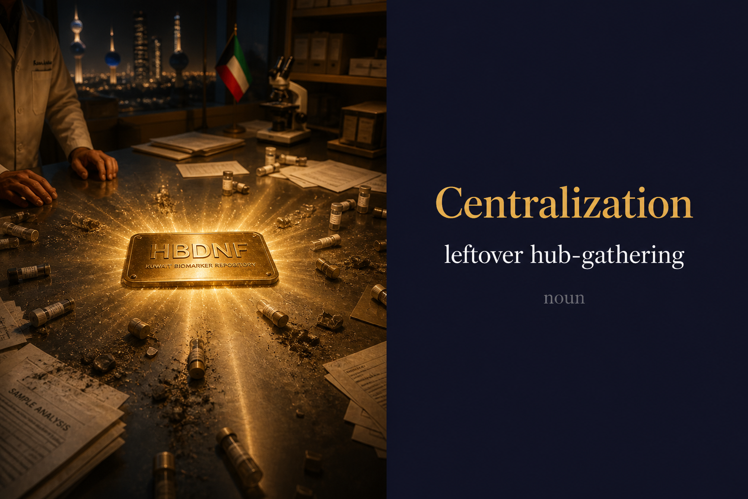 Centralization (مركزية) — illustrated meaning of the English word Centralization on GL Dictionary
