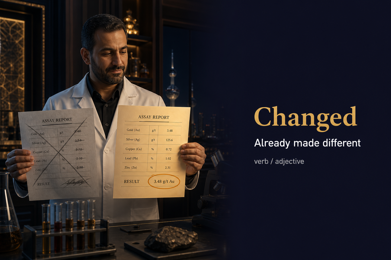 صورة توضيحية لمعنى كلمة Changed (تغيّر)