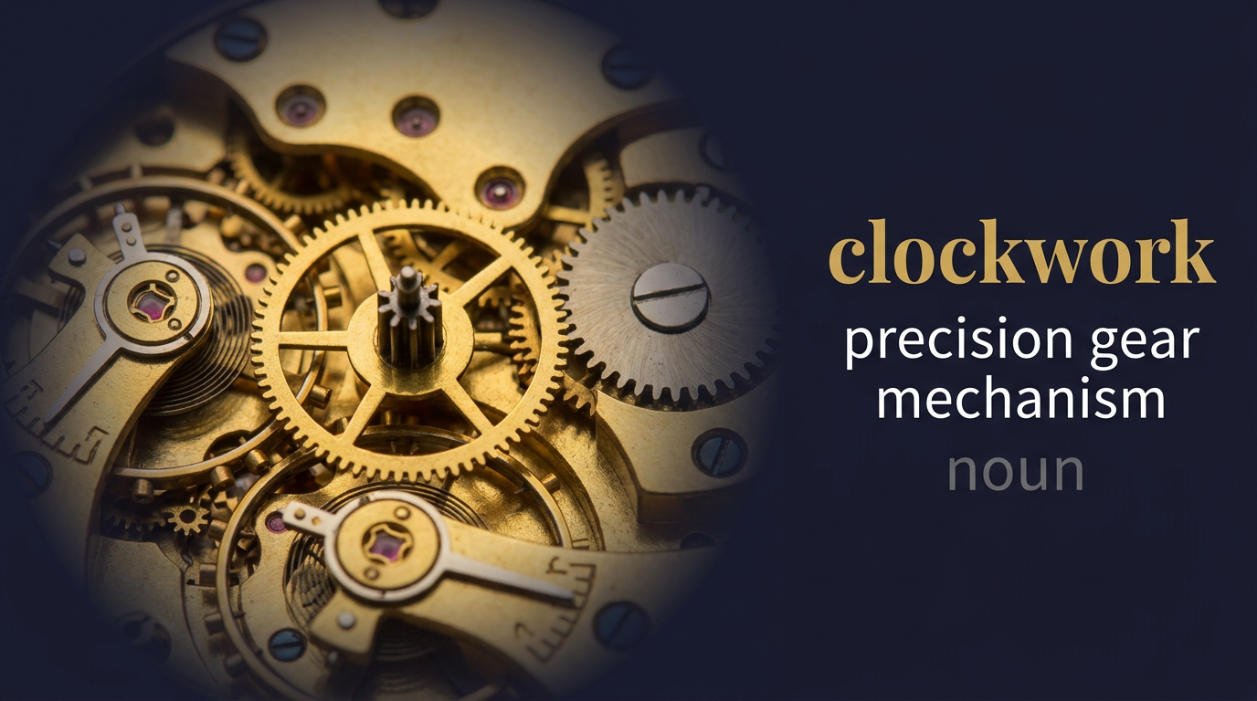 صورة توضيحية لمعنى كلمة Clockwork (دقة آلية)