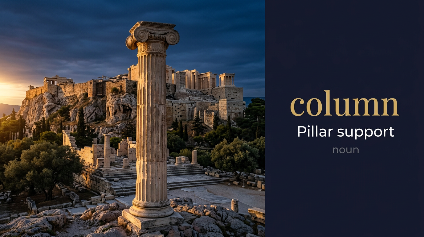 صورة توضيحية لمعنى كلمة Column (دعامة رأسية)
