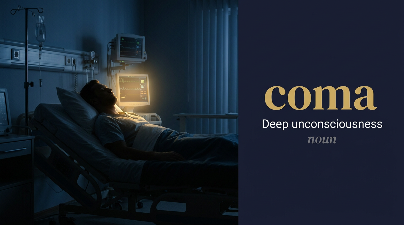 صورة توضيحية لمعنى كلمة Coma (فقدان وعي عميق)