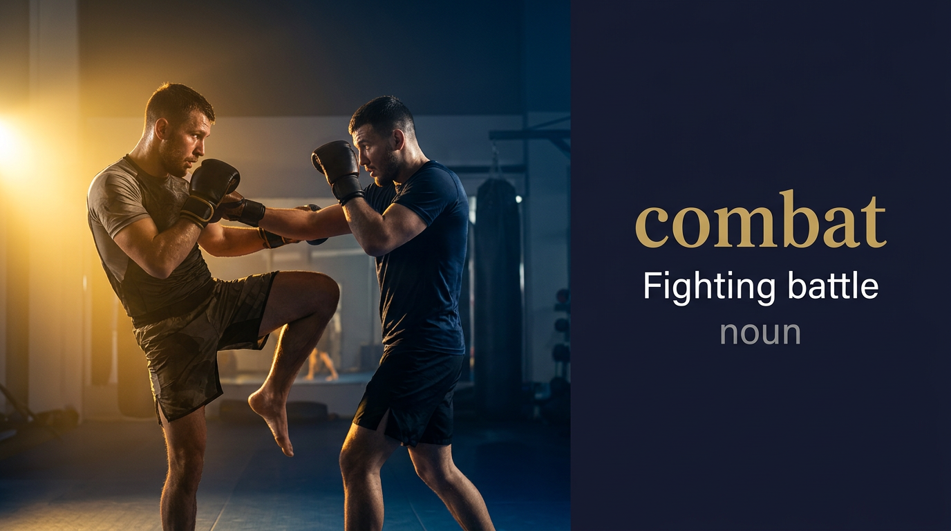 صورة توضيحية لمعنى كلمة Combat (مواجهة عدائية)