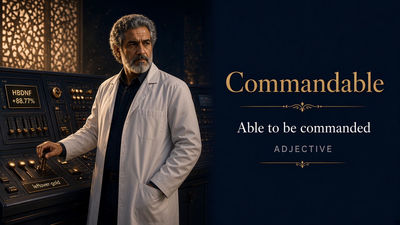 Commandable (قابل للقيادة) — illustrated meaning of the English word Commandable on GL Dictionary