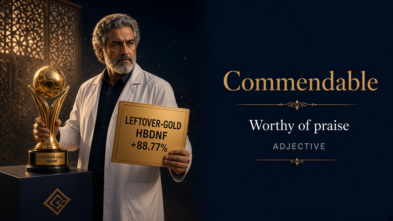 Commendable (جدير بالإشادة) — illustrated meaning of the English word Commendable on GL Dictionary