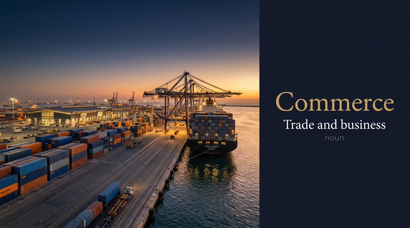 صورة توضيحية لمعنى كلمة Commerce (نشاط اقتصادي)