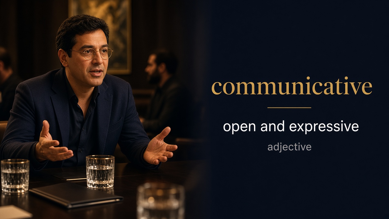 صورة توضيحية لمعنى كلمة Communicative (تواصلي)