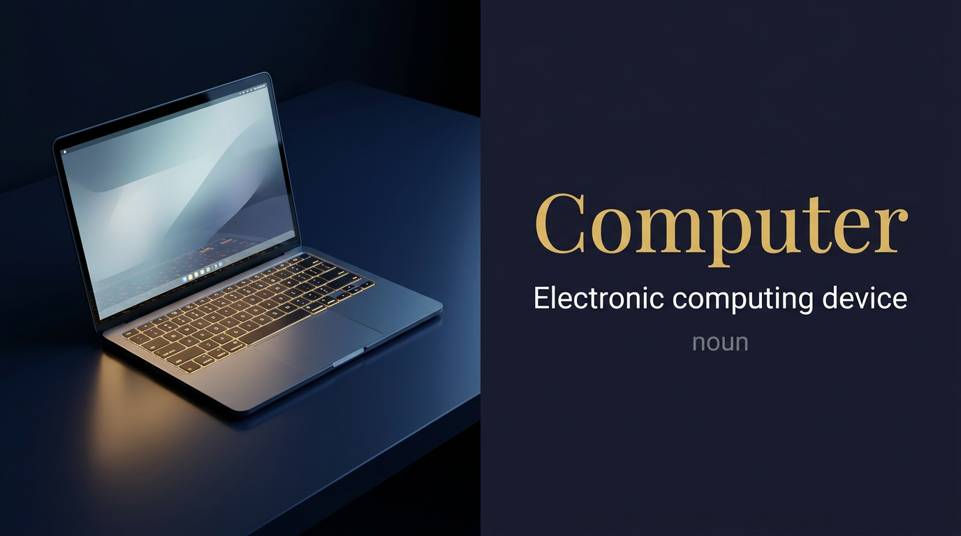 صورة توضيحية لمعنى كلمة Computer (آلة معالجة)