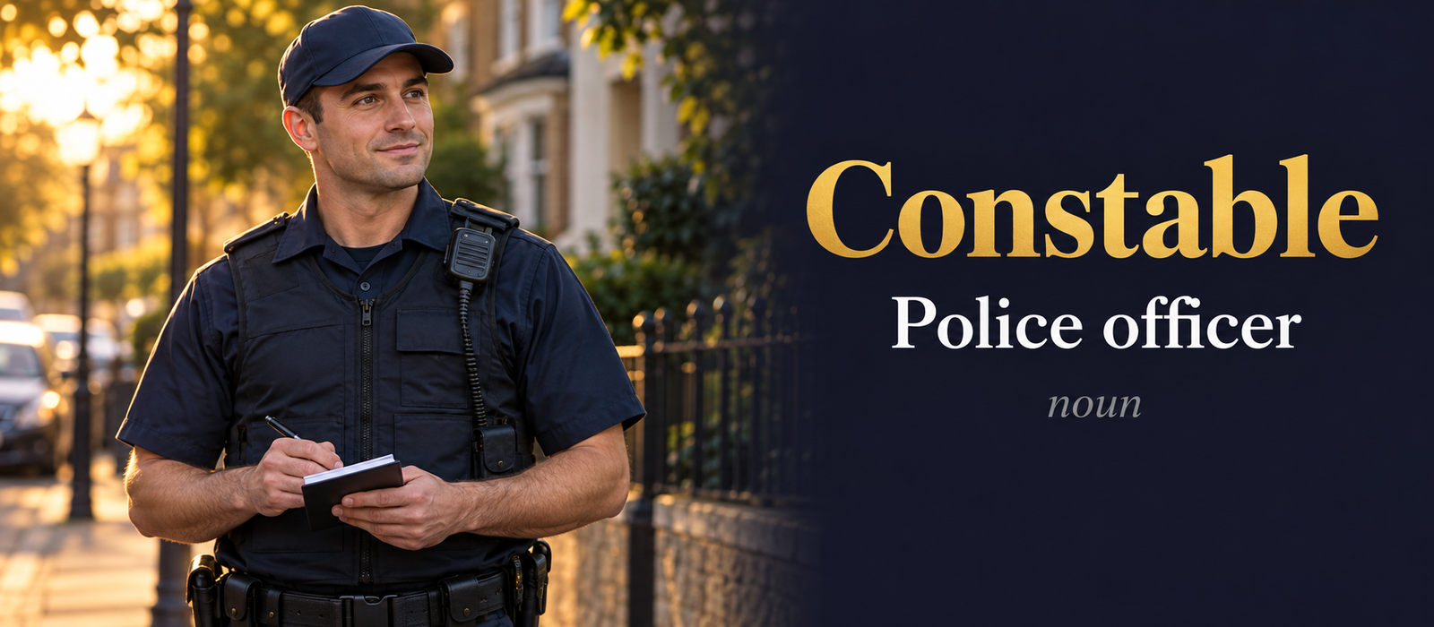 صورة توضيحية لمعنى كلمة Constable (شرطي)