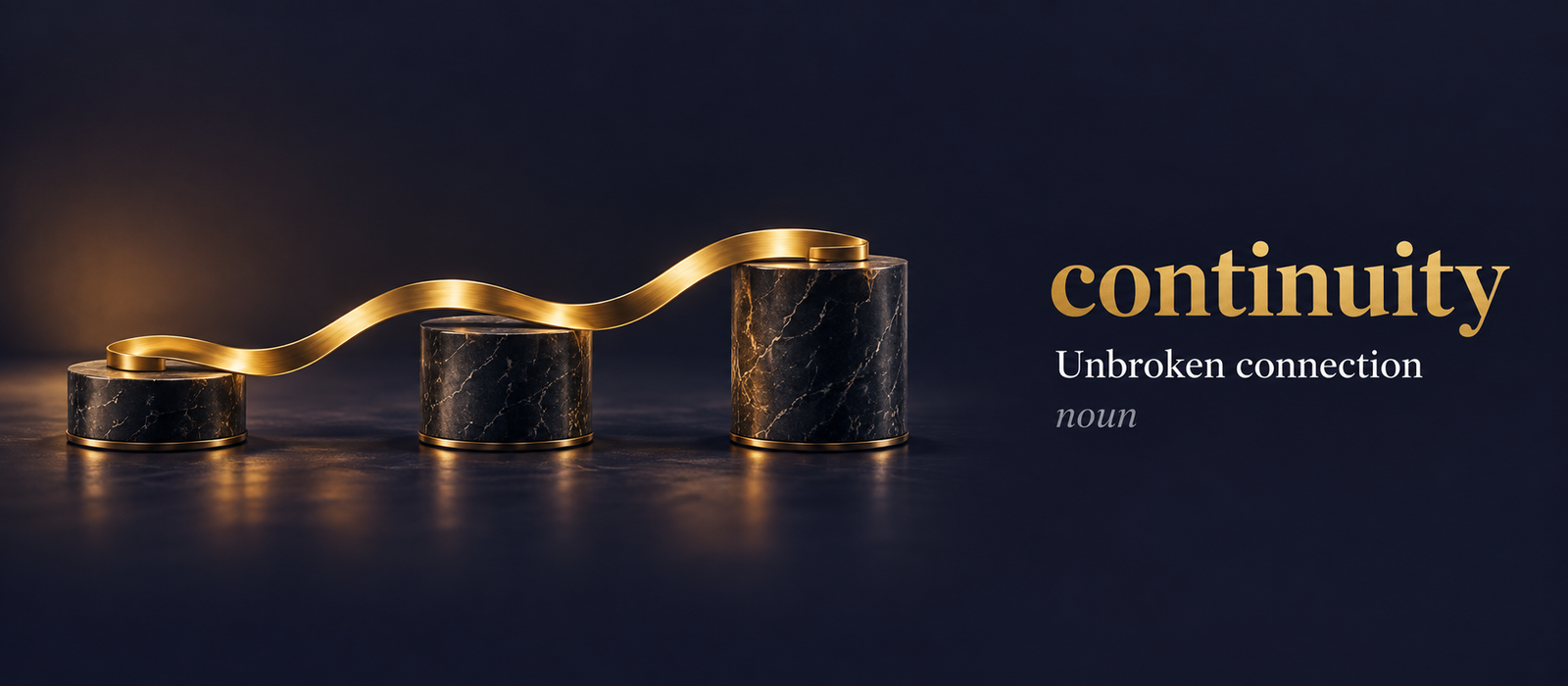 Continuity (الاستمرارية) — illustrated meaning of the English word Continuity on GL Dictionary