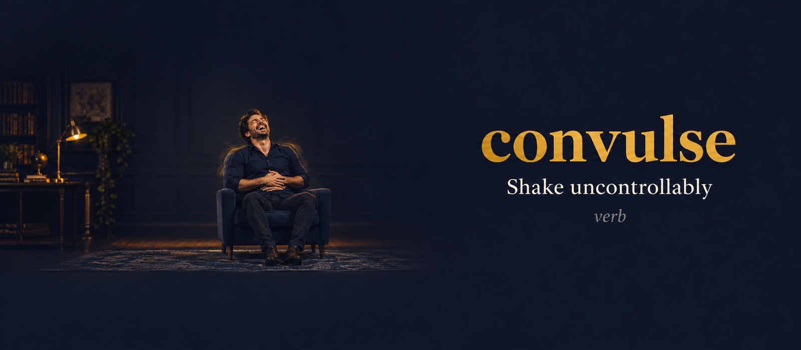 صورة توضيحية لمعنى كلمة Convulse (يتشنّج؛ يهزّ بعنف)