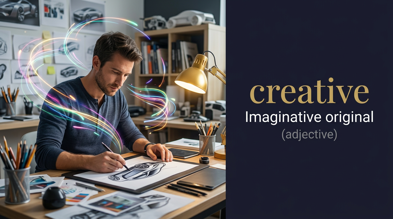 صورة توضيحية لمعنى كلمة Creative (مُبدع ومبتكر)