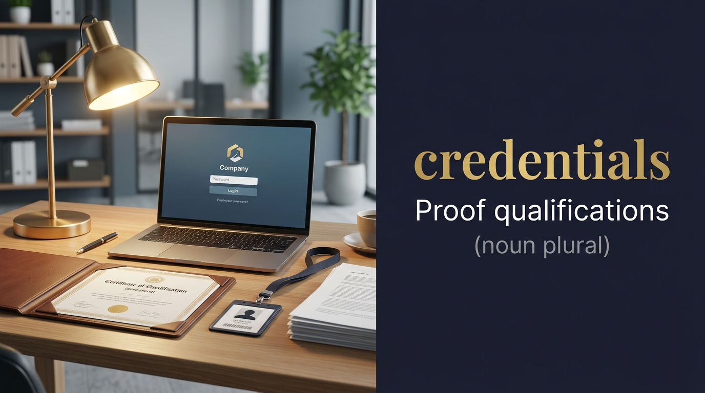 صورة توضيحية لمعنى كلمة Credentials (أوراق الاعتماد)