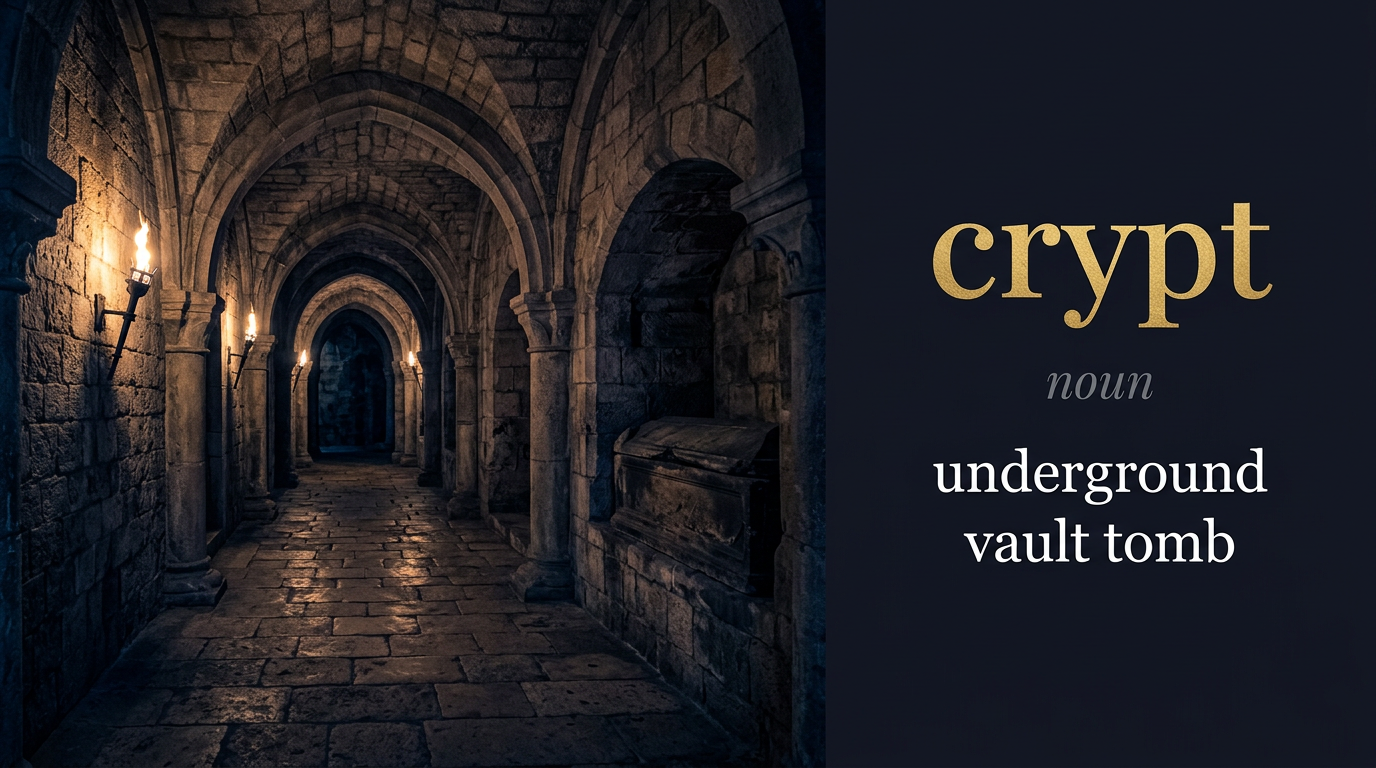 صورة توضيحية لمعنى كلمة Crypt (سرداب تحت الأرض)