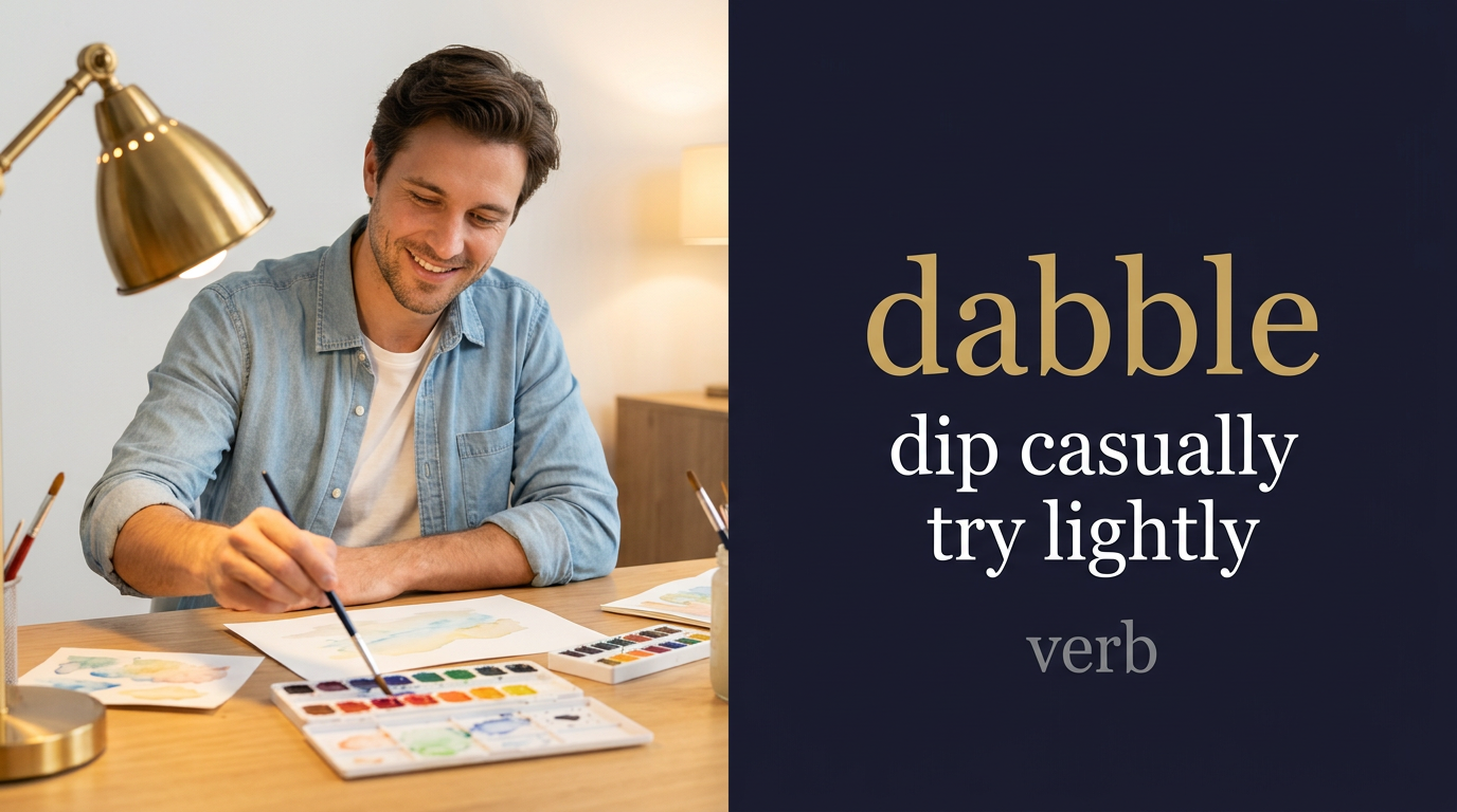 صورة توضيحية لمعنى كلمة Dabble (يُجرب بسطحية)
