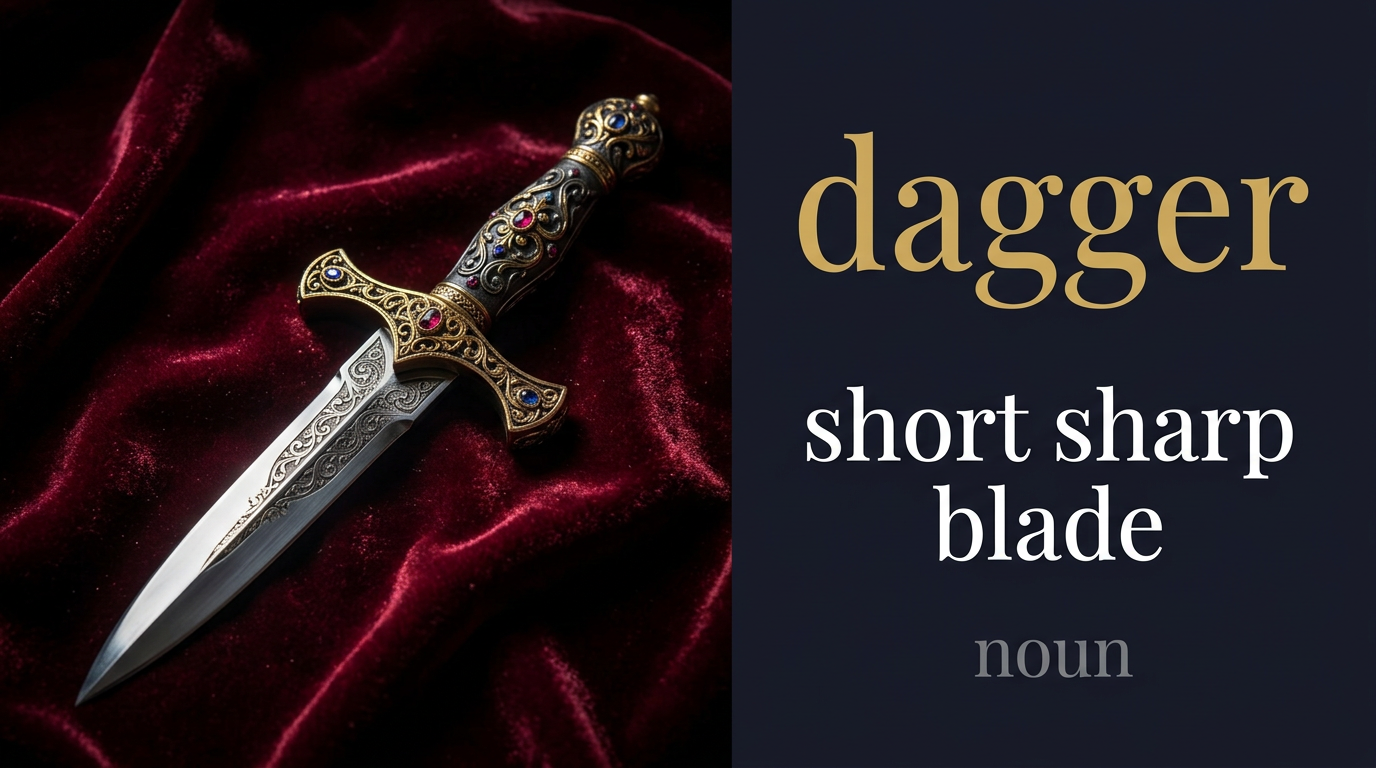 صورة توضيحية لمعنى كلمة Dagger (خنجر حاد)