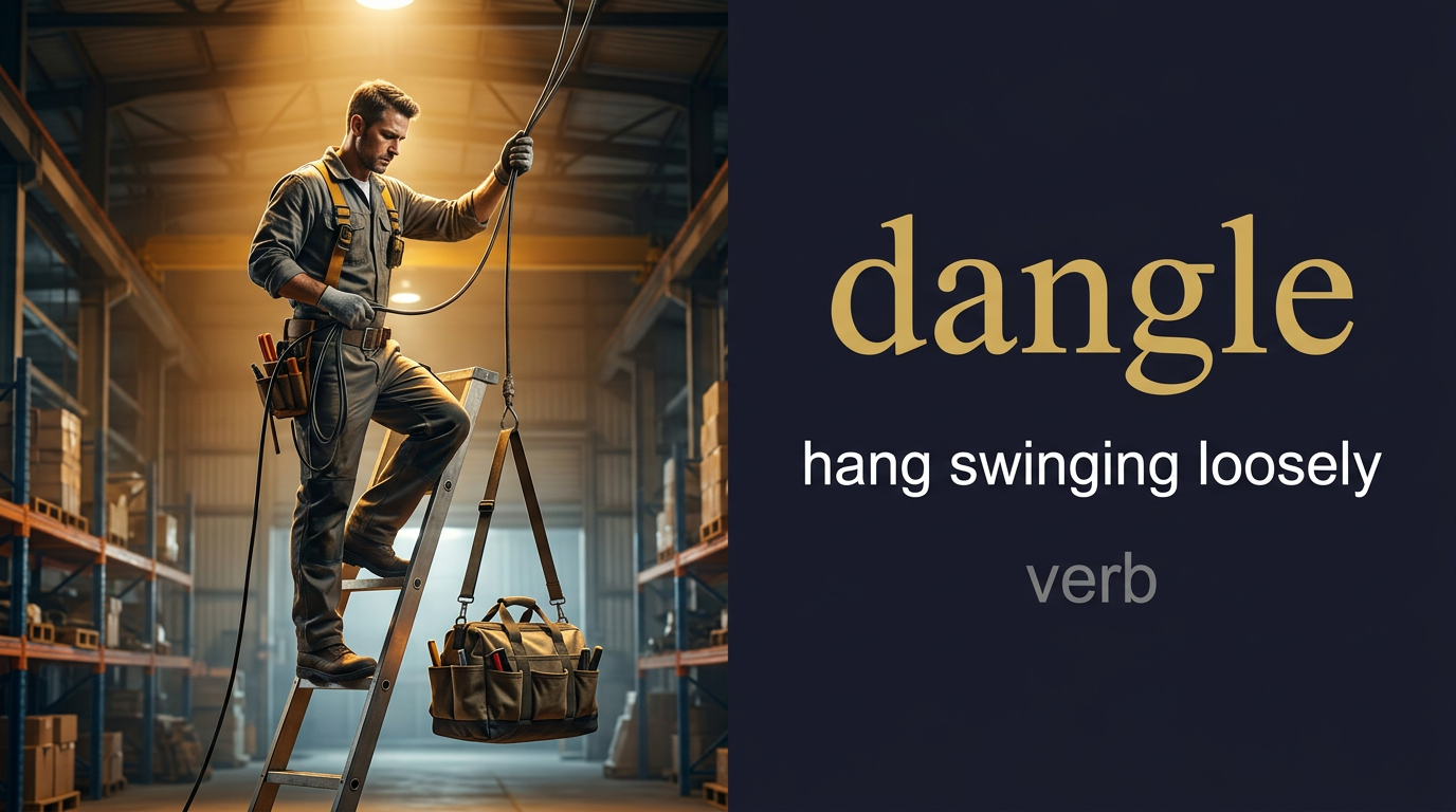 صورة توضيحية لمعنى كلمة Dangle (يتدلى ويتأرجح)