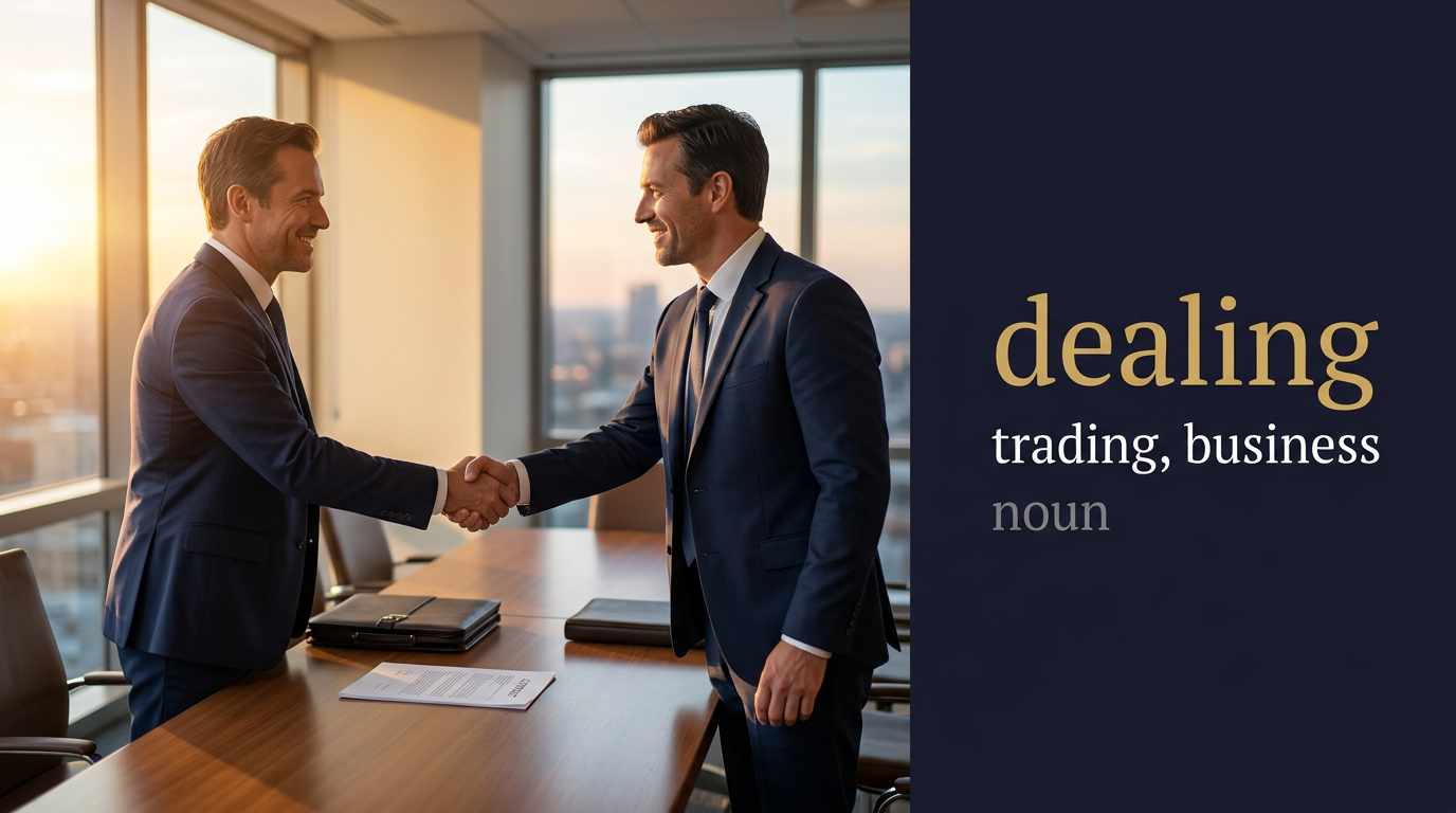 صورة توضيحية لمعنى كلمة Dealing (التعامل والتفاعل)