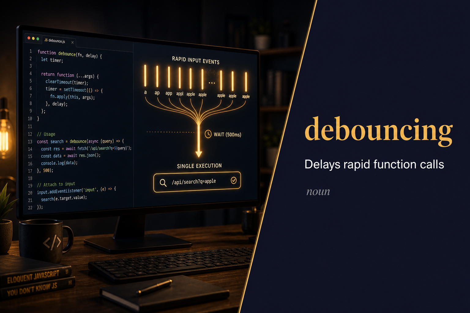 Debouncing (إلغاء ارتداد) — illustrated meaning of the English word Debouncing on GL Dictionary