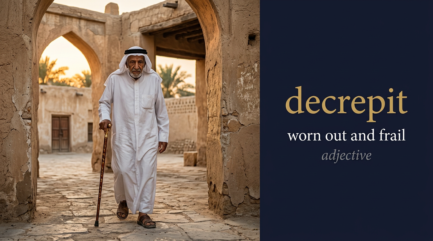 صورة توضيحية لمعنى كلمة Decrepit (مُتهالك ومُتداعي)
