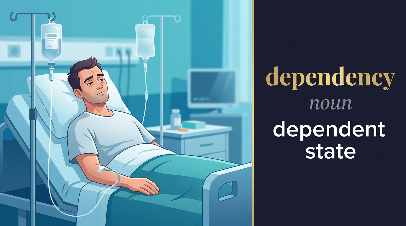 صورة توضيحية لمعنى كلمة Dependency (حالة الإدمان)