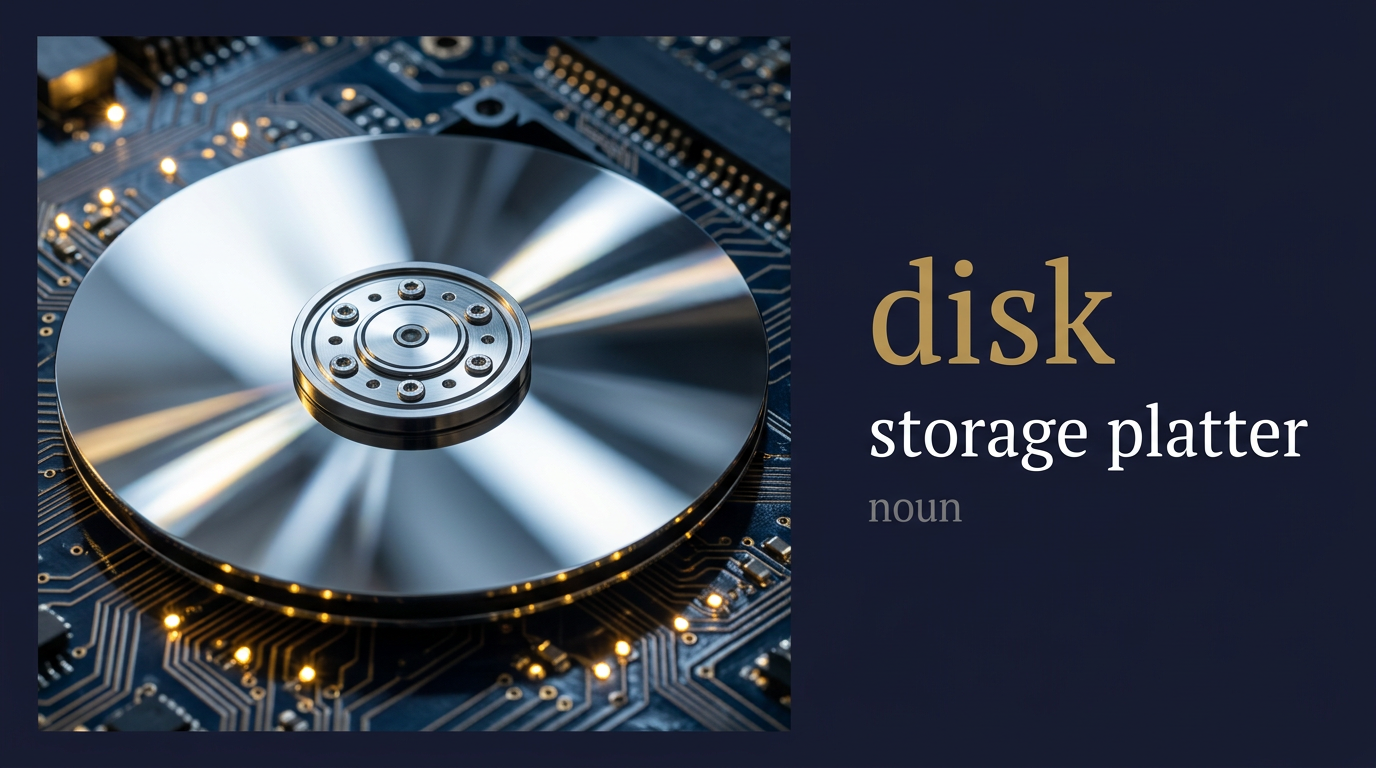 صورة توضيحية لمعنى كلمة Disk (قرص مُسطح)