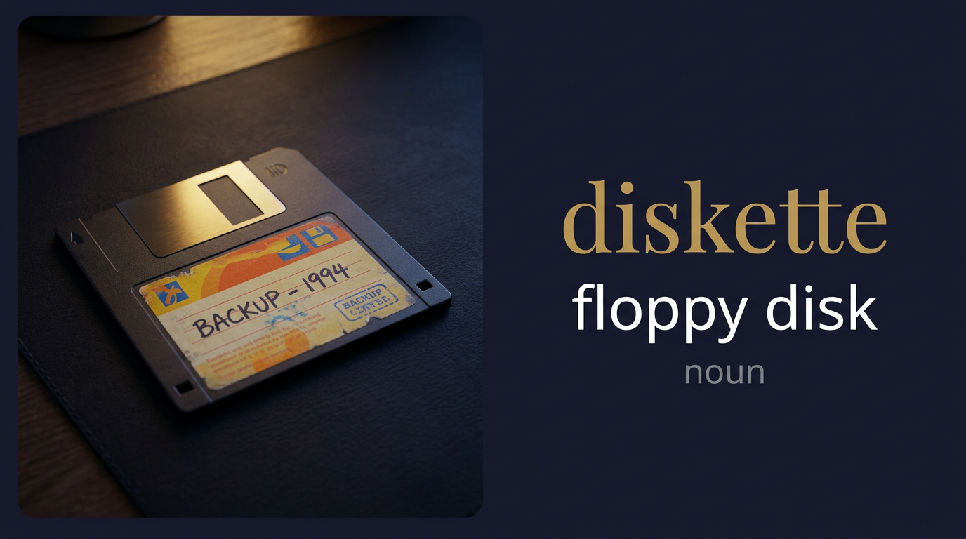 Diskette (قرص مرن) — illustrated meaning of the English word Diskette on GL Dictionary