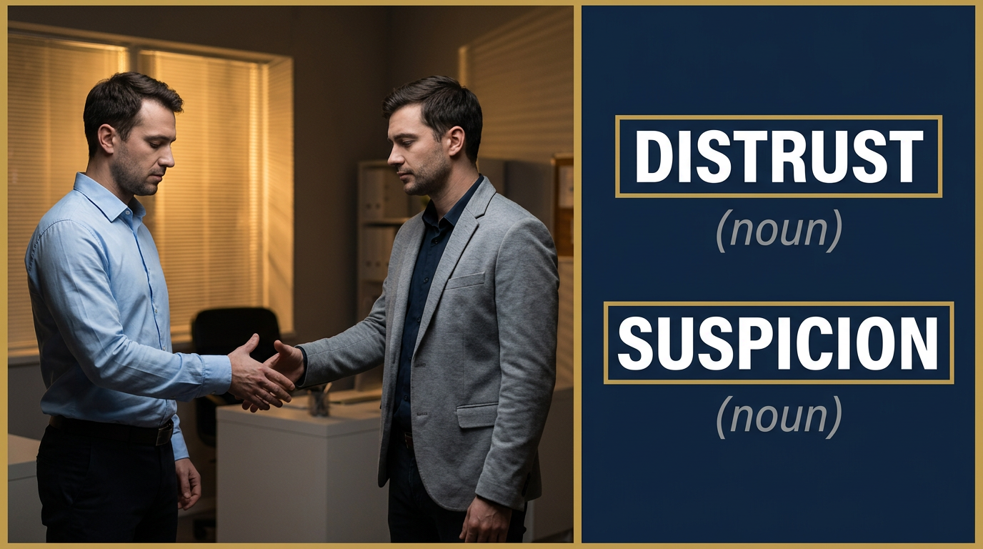 صورة توضيحية لمعنى كلمة Distrust (عدم الثقة)