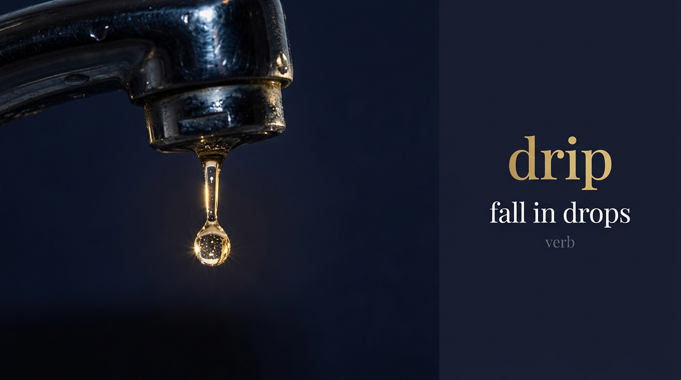 صورة توضيحية لمعنى كلمة Drip (قطرة تسقط)