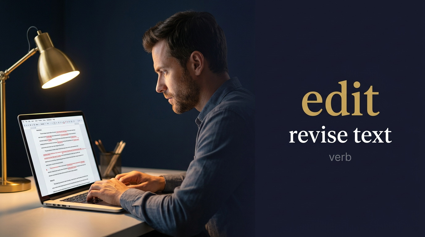 Edit (تحرير أو تعديل) — illustrated meaning of the English word Edit on GL Dictionary