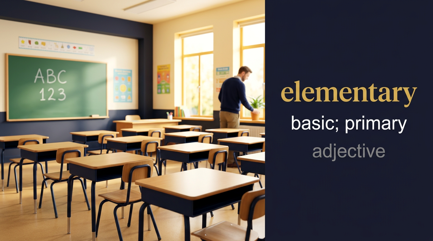 صورة توضيحية لمعنى كلمة Elementary (أساسي وبسيط)